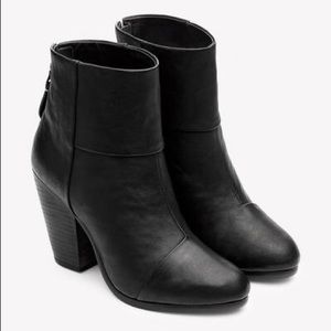 Authentic Rag & Bone Blk Classic Newbury Booties